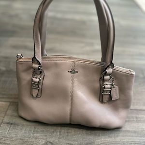 Coach beige leather tote, like new